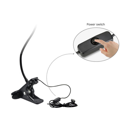 USB LED Clip-On Reading Lamp – Flexible & Portable.